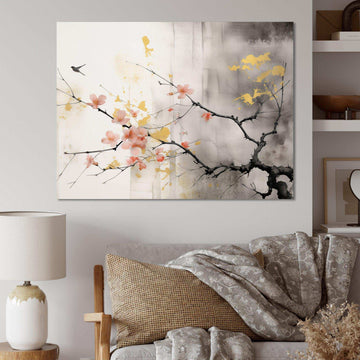 Asian Art Sumi Blossom I - People Canvas Wall Art